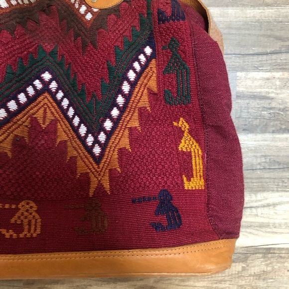 Boho Handcrafted Woven Navaho Southwestern Multicolor Crossbody Bag - Picture 2 of 16